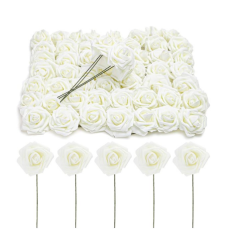 Artificial Rose Flowers (White)
